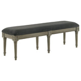 Alderwood Upholstered Bench French Grey