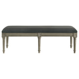 Alderwood Upholstered Bench French Grey