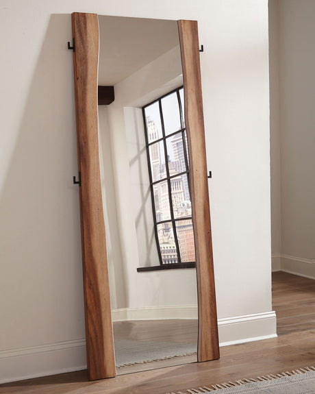 Winslow Standing Mirror Smokey Walnut And Coffee Bean