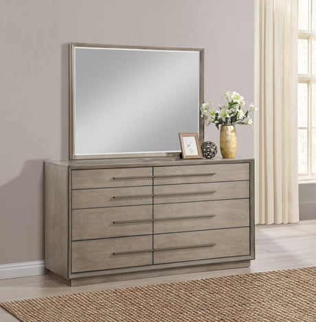 Durango Washed Oak 8-Drawer Dresser And Mirror