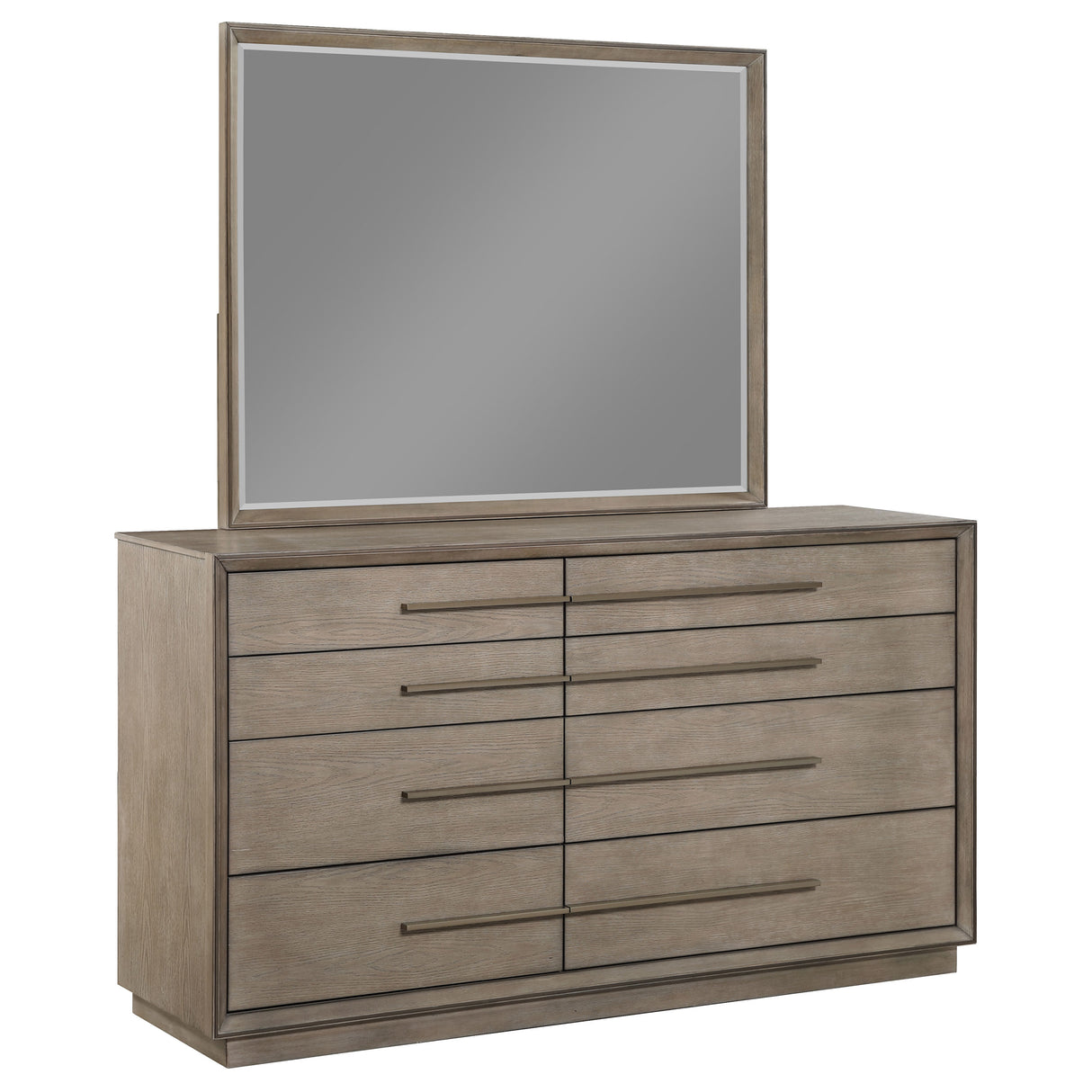 Durango Washed Oak 8-Drawer Dresser And Mirror