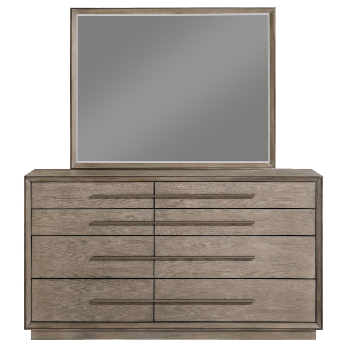 Durango Washed Oak 8-Drawer Dresser And Mirror