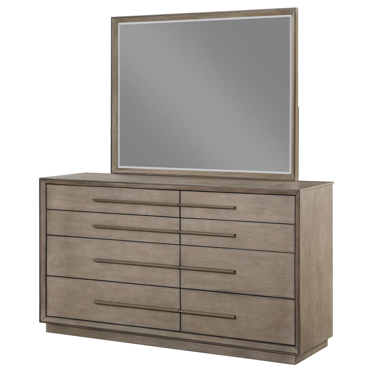 Durango Washed Oak 8-Drawer Dresser And Mirror