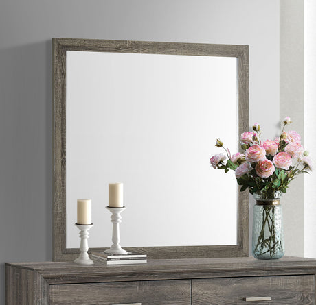 Wright Brown Oak Dresser Mirror