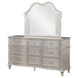 Evangeline Silver Oak 9-Drawer Dresser With Mirror