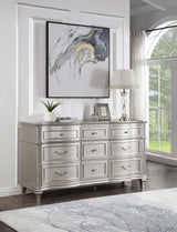 Evangeline 9-Drawer Dresser Silver Oak