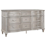 Evangeline 9-Drawer Dresser Silver Oak