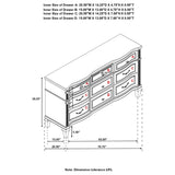 Evangeline 9-Drawer Dresser Silver Oak