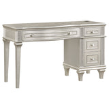 Evangeline Silver Oak 4-Drawer Vanity Set With Stool