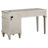 Evangeline Silver Oak 4-Drawer Vanity Set With Stool