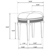 Evangeline Silver Oak 4-Drawer Vanity Set With Stool