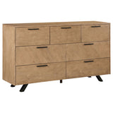 Taylor 7-Drawer Rectangular Dresser Light Honey Brown