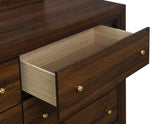 Welsley Walnut 6-Drawer Dresser And Mirror