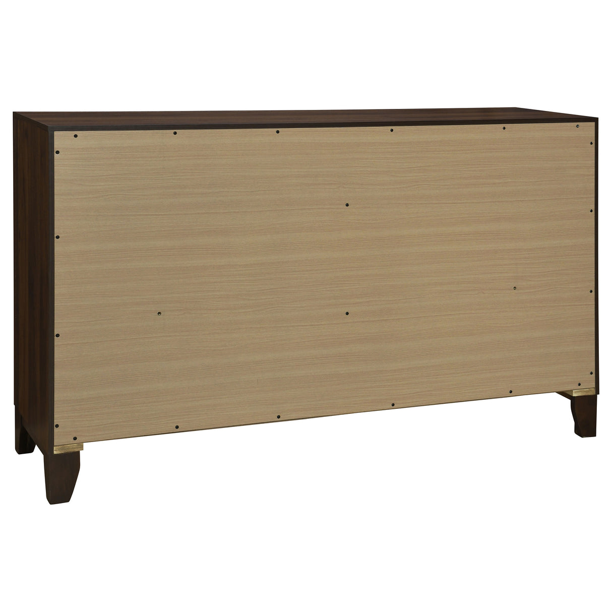 Welsley Walnut 6-Drawer Dresser Cabinet