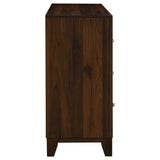 Welsley Walnut 6-Drawer Dresser Cabinet