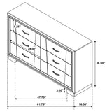 Janine Grey 4-Piece Eastern King Bedroom Set