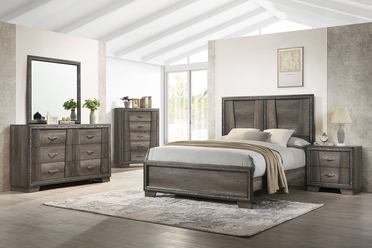 Janine Grey 5-Piece Queen Bedroom Set