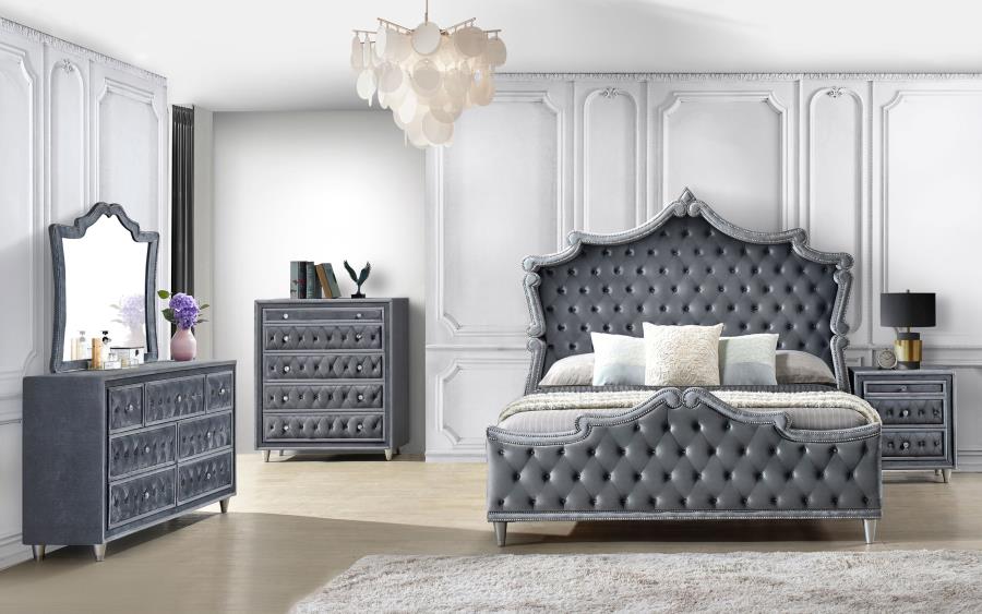 Antonella Grey 5-Piece California King Bedroom Set