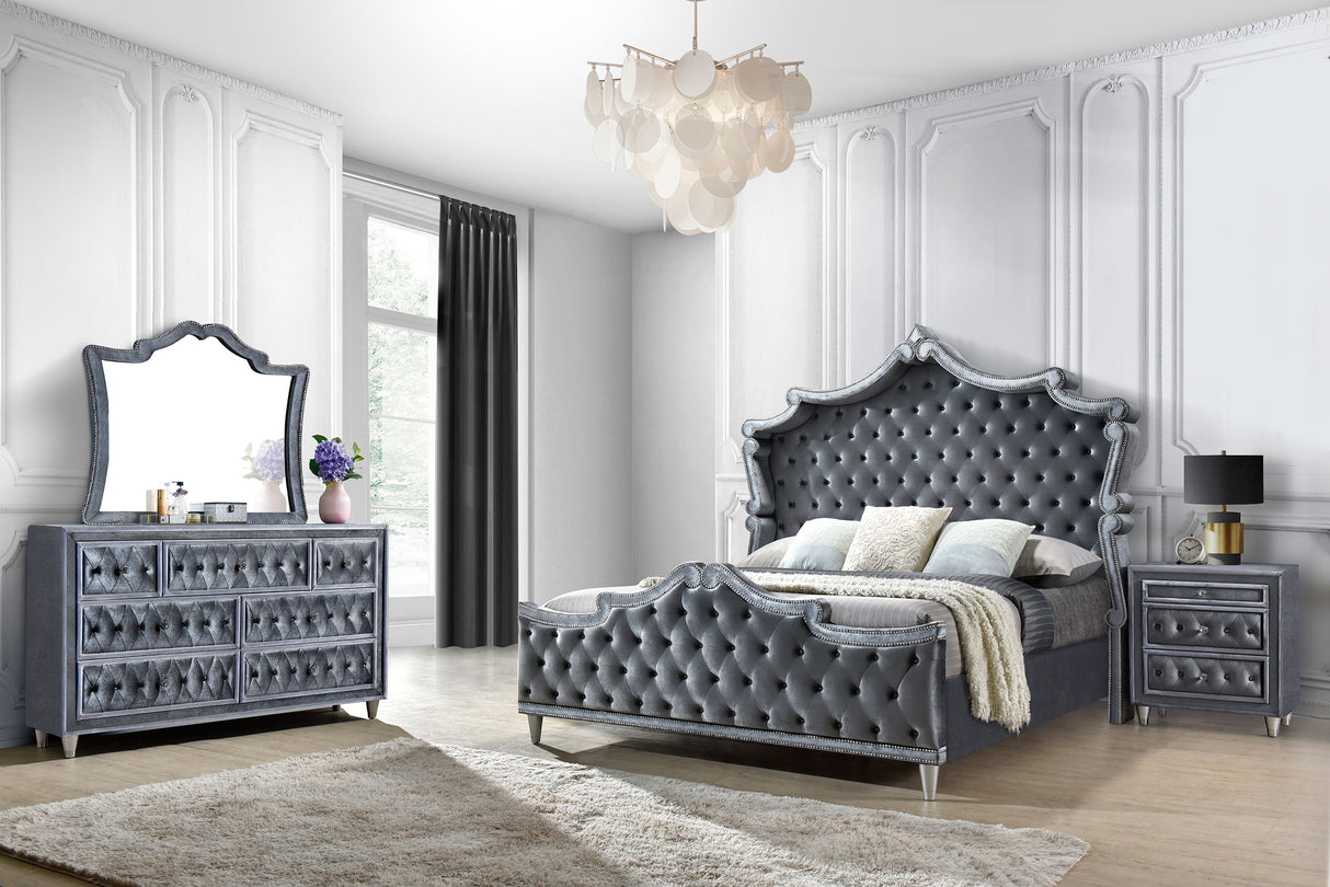 Antonella Grey 4-Piece Queen Bedroom Set