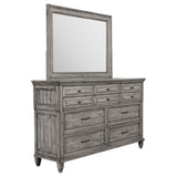 Avenue Weathered Grey 8-Drawer Dresser With Mirror