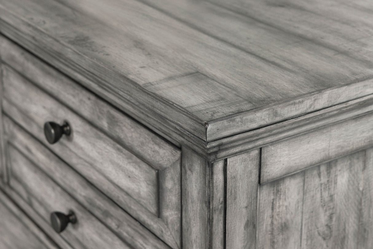 Avenue Weathered Grey 8-Drawer Dresser With Mirror