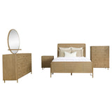 Arini Sand Wash / Natural Cane 5-Piece Eastern King Bedroom Set