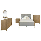 Arini Sand Wash / Grey 5-Piece Queen Bedroom Set And