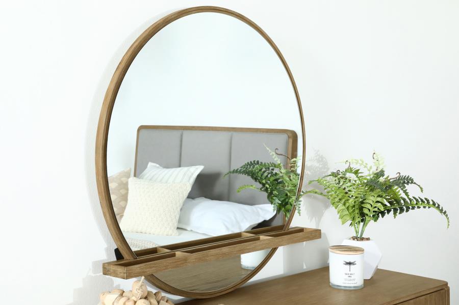 Arini Round Dresser Mirror Sand Wash