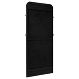 Arini Black Cane Weave Full Length Standing Floor Mirror