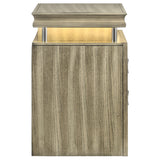 Giselle 3-drawer Nightstand Rustic Beige