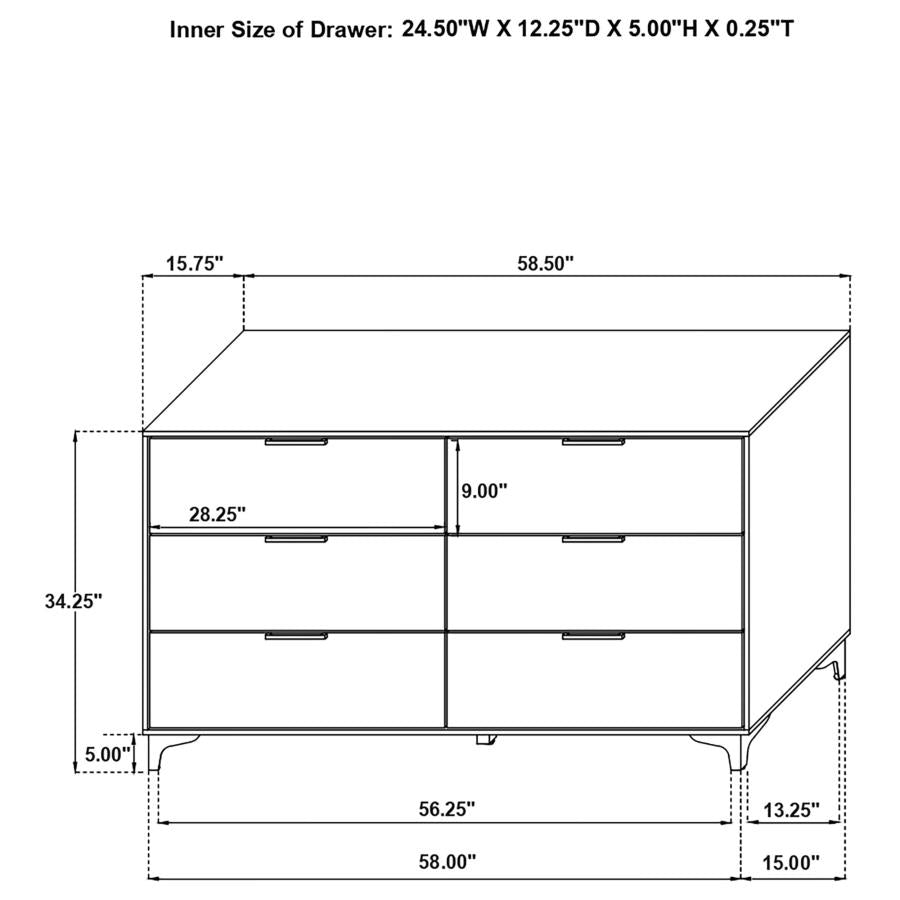 Kendall White 5-Piece Queen Bedroom Set