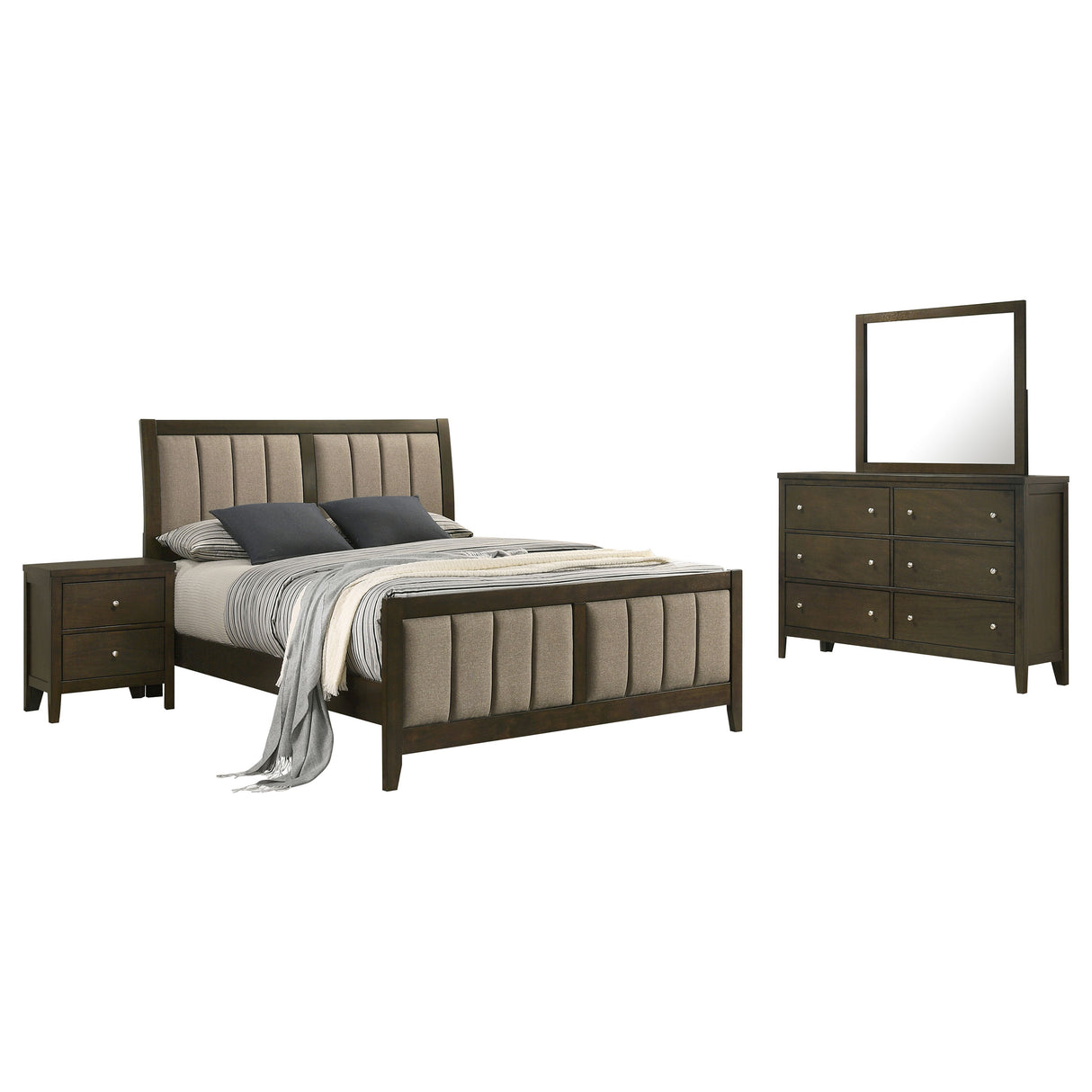 Wilkes Dark Cocoa 4-Piece Full Bedroom Set