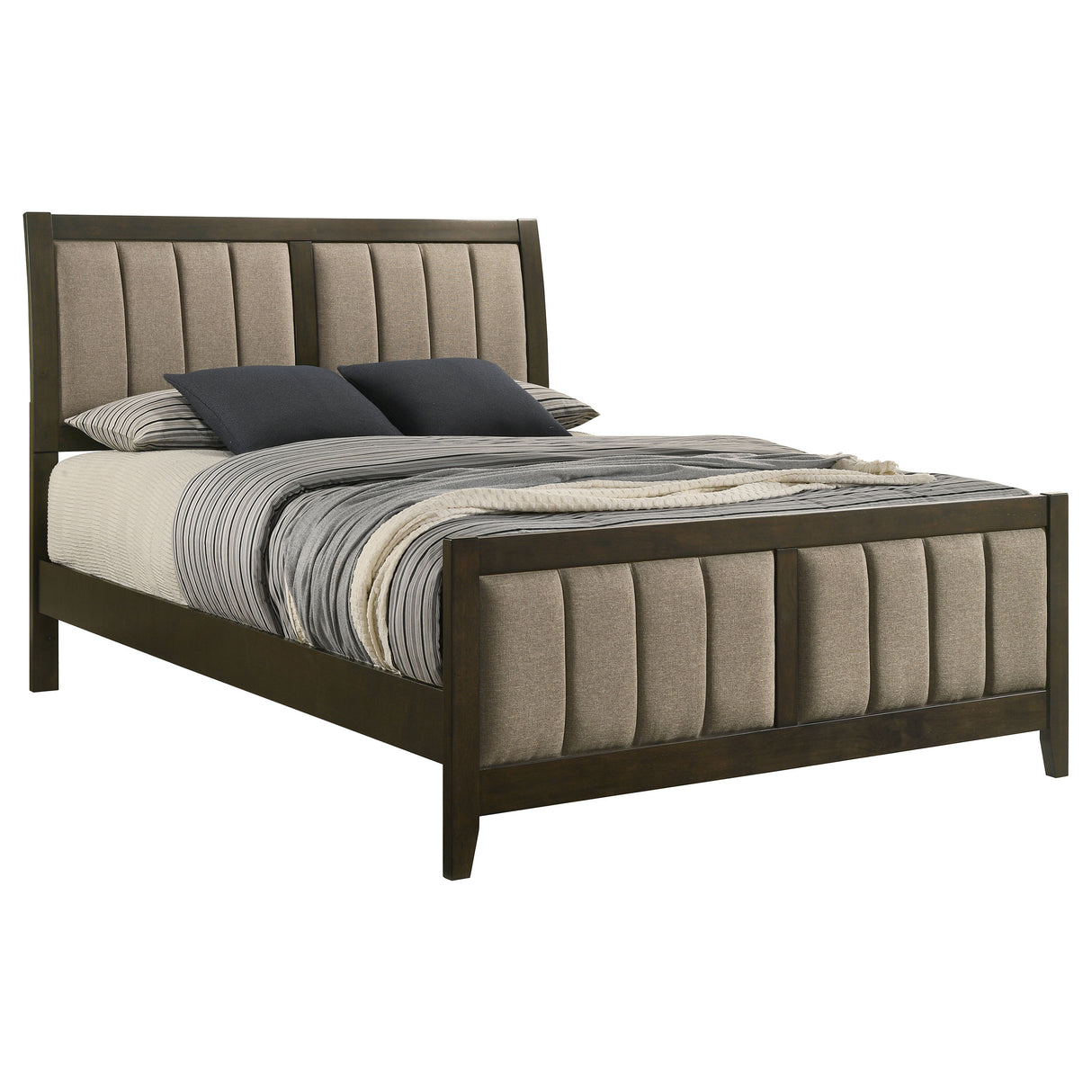 Wilkes Dark Cocoa 51-Inch Upholstered Full Bed