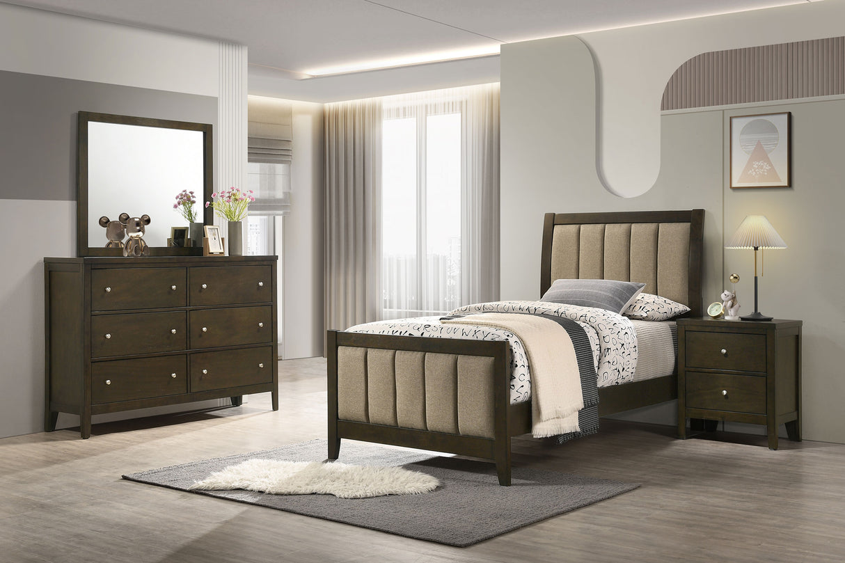 Wilkes Dark Cocoa 4-Piece Twin Bedroom Set