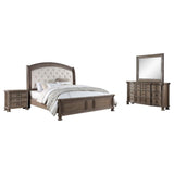 Emmett Walnut 4-Piece California King Bedroom Set