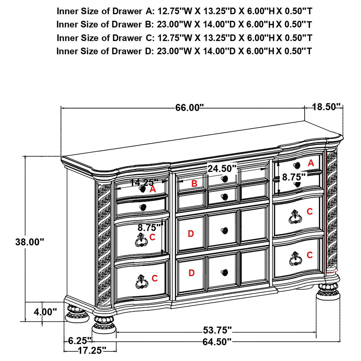 Emmett Walnut 5-Piece Queen Bedroom Set