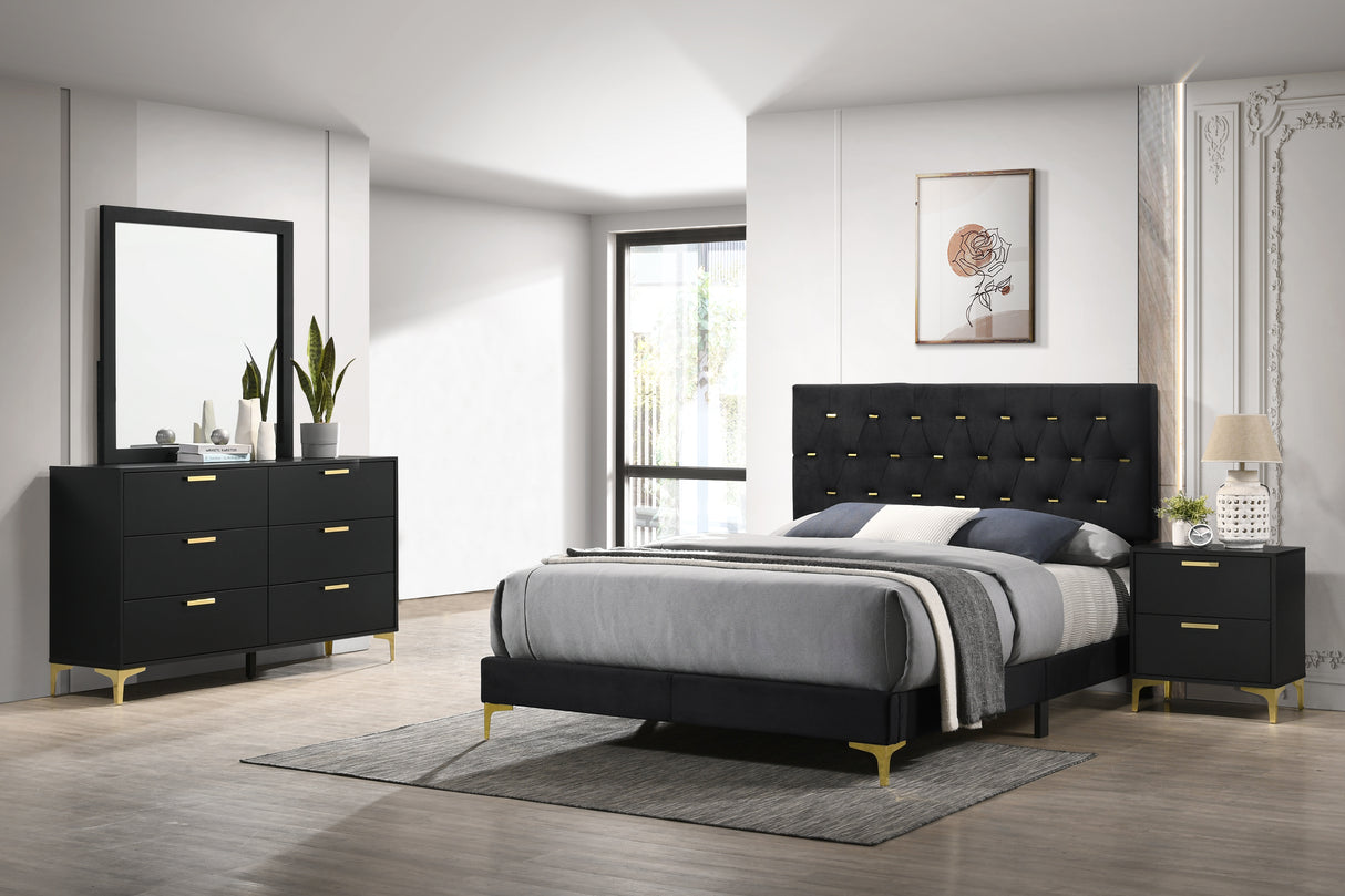 Kendall Black 4-Piece Queen Bedroom Set