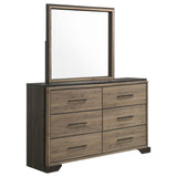 Baker Light Taupe 6-Drawer Dresser With Mirror