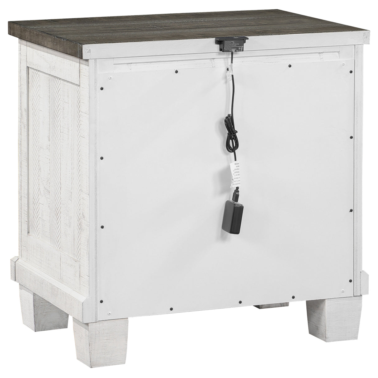 Lilith 2-drawer Nightstand Distressed White