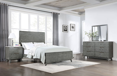 Nathan Grey 4-Piece Eastern King Bedroom Set