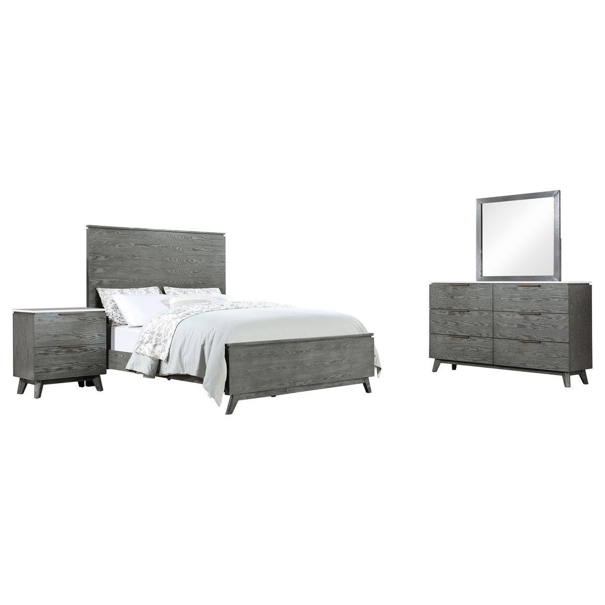 Nathan Grey 4-Piece Queen Bedroom Set