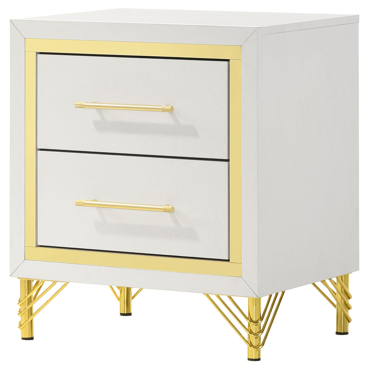 Lucia 2-drawer Nightstand White