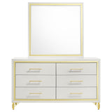 Lucia White 6-Drawer Dresser With Mirror