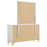 Lucia White 6-Drawer Dresser With Mirror