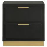 Caraway 2-drawer Nightstand Black