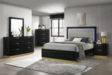 Caraway Black 6-Drawer Dresser With Mirror