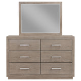 Kenora Barley Brown 6-Drawer Dresser And Mirror