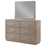 Kenora Barley Brown 6-Drawer Dresser And Mirror