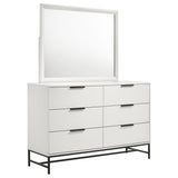 Sonora White 6-Drawer Dresser With Mirror