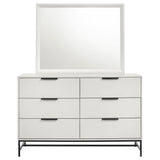 Sonora White 6-Drawer Dresser With Mirror